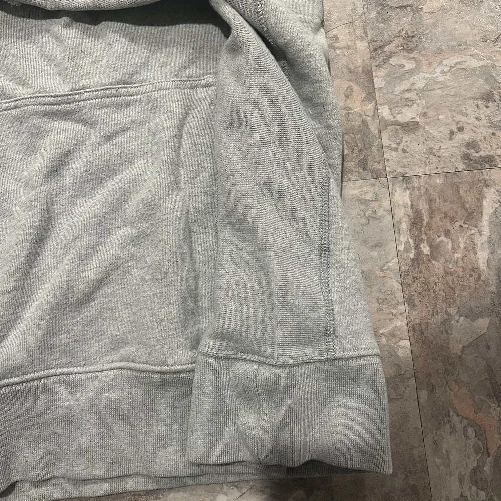 Nike Hoodie Gray 1/4 Zip Heavy Sweatshirt Fleece Swoosh Loose Fit | Size Large